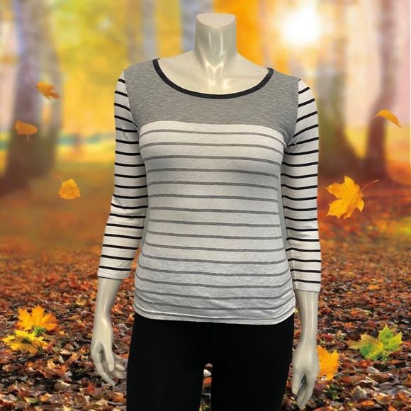 J. Crew Stripe Long Sleeve Top Blouse XS - Picture 5 of 5